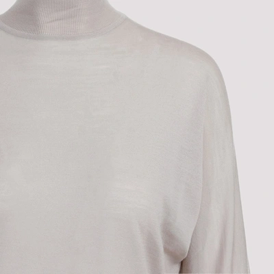 Shop Max Mara Talea Turtleneck Cropped Sweater In Nude &amp; Neutrals