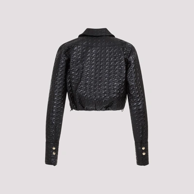 Shop Patou Quilted Cropped Jacket In Black