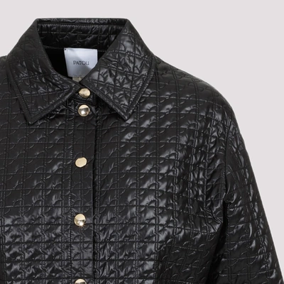 Shop Patou Quilted Cropped Jacket In Black