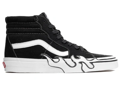 Shop Vans Sk8-hi Flame Shoes In Bzw1 Black/white