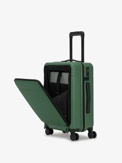 Shop Calpak Hue Front Pocket Carry-on Luggage In Emerald | 20"