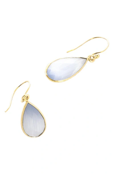 Saachi 18k Plated Drop Earrings In White