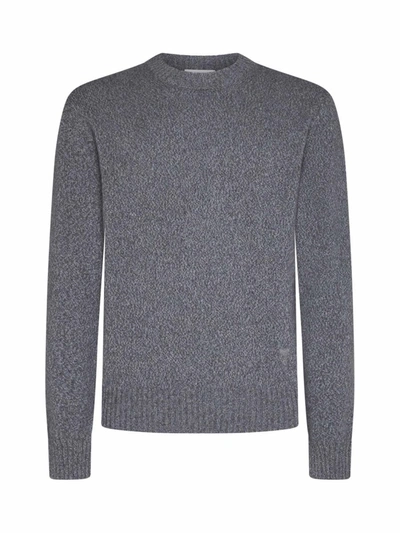 Shop Ami Alexandre Mattiussi Ami Paris Sweaters In Grey