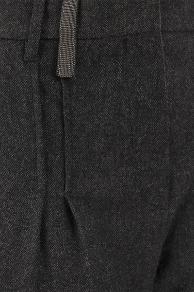 Shop Brunello Cucinelli Sartoria Wool And Cashmere Trousers In Grey
