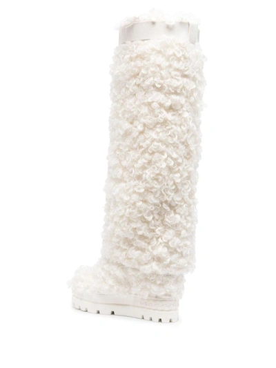 Shop Casadei Yeti Boots In In White