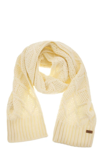 Shop Barbour Ridley Cap And Scarf Set In Cream