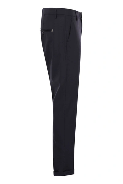 Shop Dondup Gaubert - Wool-blend Trousers In Night Blue