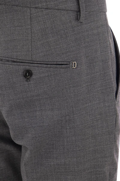 Shop Dondup Gaubert - Wool-blend Trousers In Grey