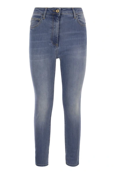 Shop Elisabetta Franchi Five-pocket Jeans In Blue