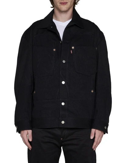 Shop Junya Watanabe Comme Des Garcon Coats In Black X Black