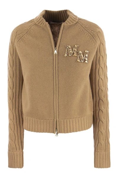 Shop Max Mara Armanda - Wool And Cashmere Bomber Jacket In Camel