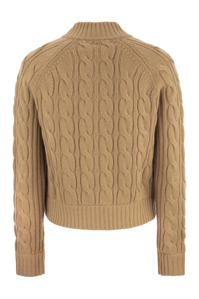 Shop Max Mara Armanda - Wool And Cashmere Bomber Jacket In Camel