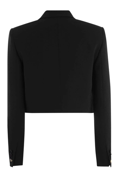 Shop Max Mara Diletta - Spencer Jacket In Cady In Black
