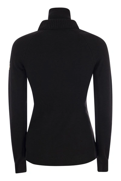 Shop Moncler Grenoble Wool Turtleneck Jumper In Black