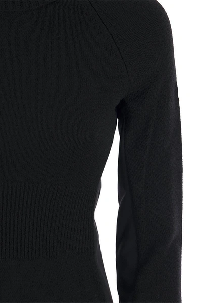 Shop Moncler Grenoble Wool Turtleneck Jumper In Black
