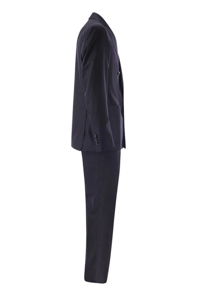 Shop Tagliatore Suit In Wool And Cashmere In Blue