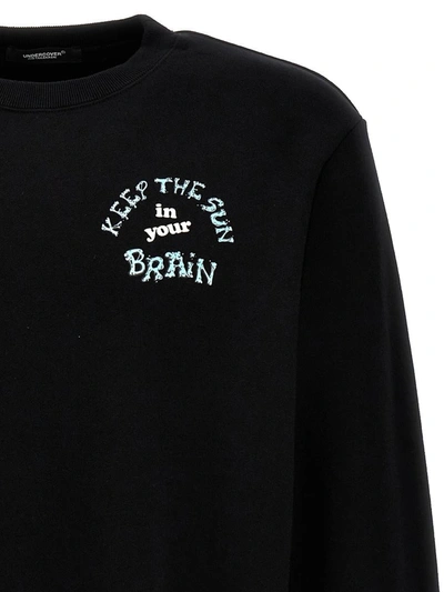 Undercover "sun Brain" Crew Neck Sweatshirt In Black