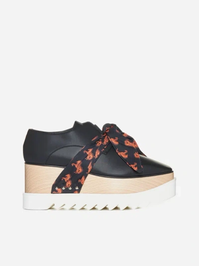 Shop Stella Mccartney Elyse Bow Alter Mat Lace-up Shoes In Black