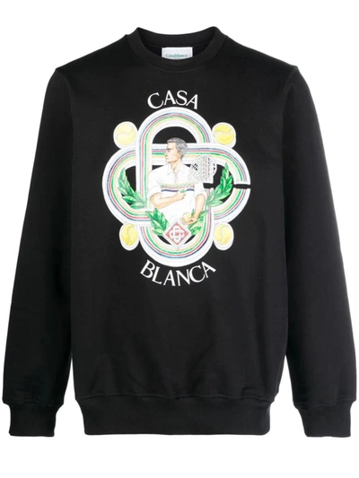 Shop Casablanca Le Joueur Sweatshirt In Black