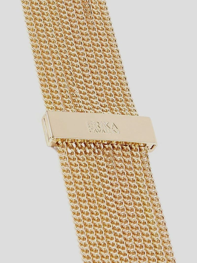 Shop Erika Cavallini Fringe Necklace In Golden