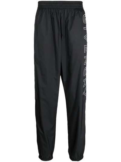 Givenchy Relaxed Fit Logo Embroidered Track Pants In Black