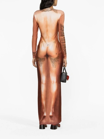 Shop Jean Paul Gaultier Dress In Light Nude