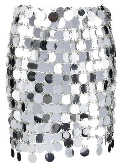 Shop Rabanne Skirt In P Silver