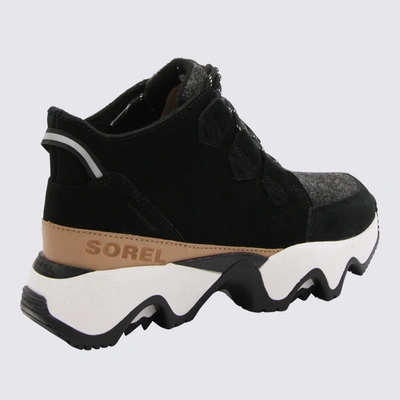 Shop Sorel Sneakers In Black/sea Salt