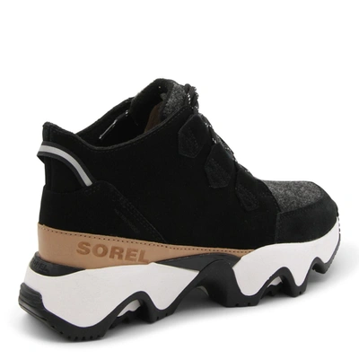 Shop Sorel Sneakers In Black/sea Salt