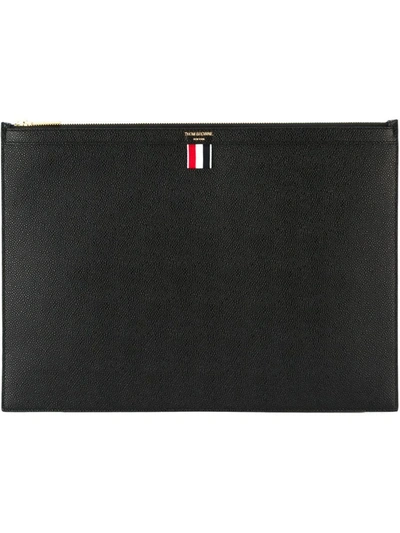 Shop Thom Browne Leather Document Case In Black