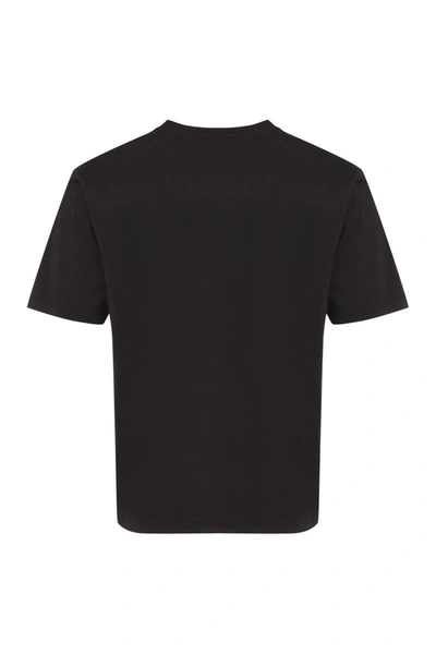 Shop Palm Angels Cotton Crew-neck T-shirt In Black