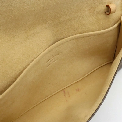 Louis Vuitton Pochette Twin Brown Canvas Clutch Bag (Pre-Owned)