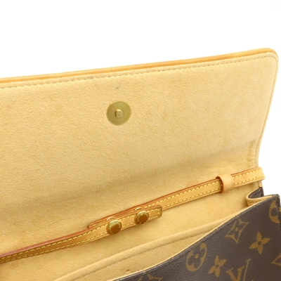 Louis Vuitton Pochette Twin GM Brown Canvas Clutch Bag (Pre-Owned)