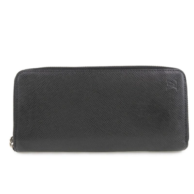 Pre-owned Louis Vuitton Zippy Wallet Vertical Black Leather Wallet  ()