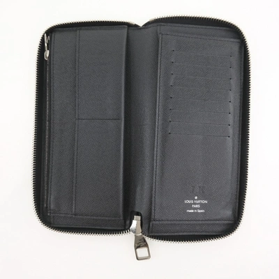 Pre-owned Louis Vuitton Zippy Wallet Vertical Black Leather Wallet  ()