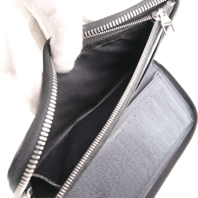 Pre-owned Louis Vuitton Zippy Wallet Vertical Black Leather Wallet  ()