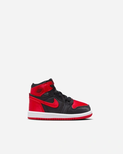 Shop Jordan Brand Jordan 1 Retro High Og &#39;satin Bred&#39; (toddler) In Black