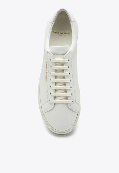 Shop Saint Laurent Andy Low-top Leather Sneakers In White