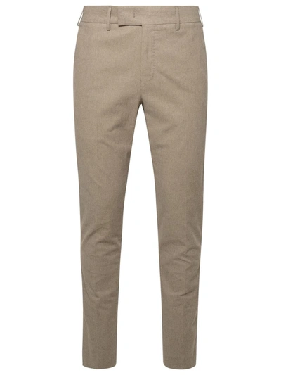 Shop Pt01 Beige Cotton Blend Trousers