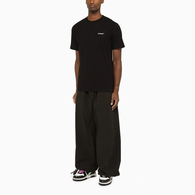 Shop Off-white Â„¢ Black Nylon Wide Leg Trousers Men