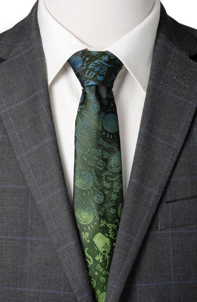 Shop Cufflinks, Inc . X Disney® Bruno Silk Blend Tie In Black Multi