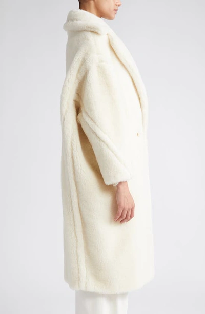 Shop Max Mara Tedgirl Oversize Double Breasted Alpaca Blend Coat In White