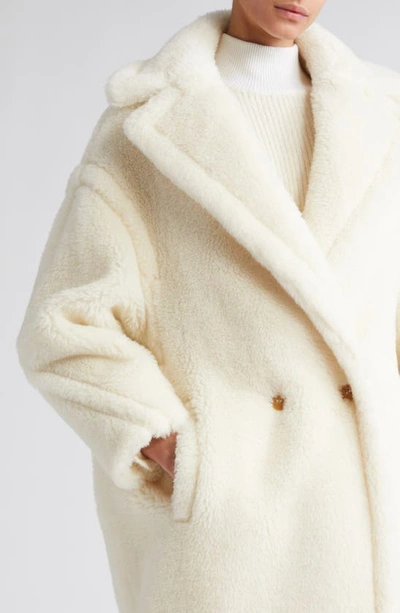 Max Mara Teddy Bear Icon Double-breasted Coat In White