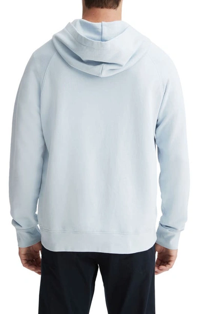 Shop Vince Popover Hoodie In Shirting Blue