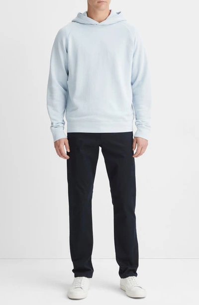 Shop Vince Popover Hoodie In Shirting Blue