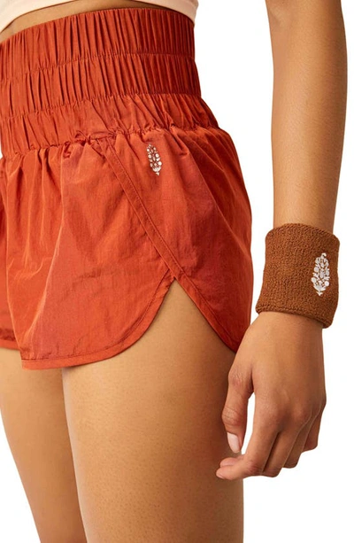 Shop Fp Movement The Way Home Shorts In Red Earth