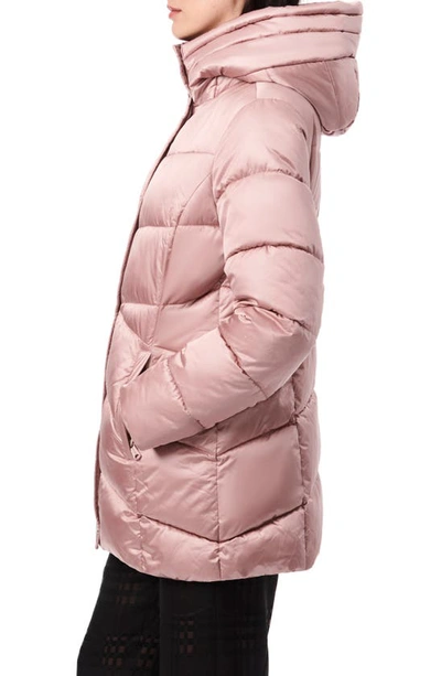 Shop Bernardo Bundle Up Hooded Puffer Jacket In Pink