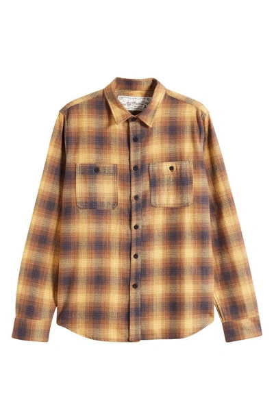 Shop One Of These Days San Marcos Plaid Flannel Button-up Shirt In Saffron