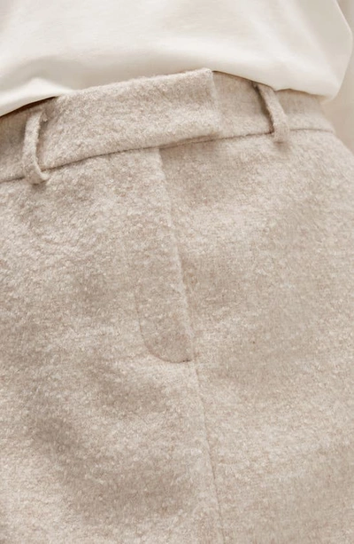 Shop Topshop Brushed Miniskirt In Cream