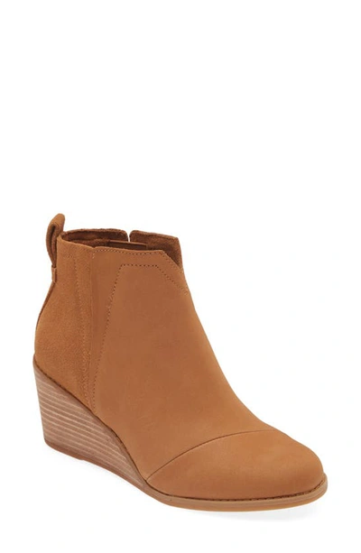 Shop Toms Clare Wedge Bootie In Brown